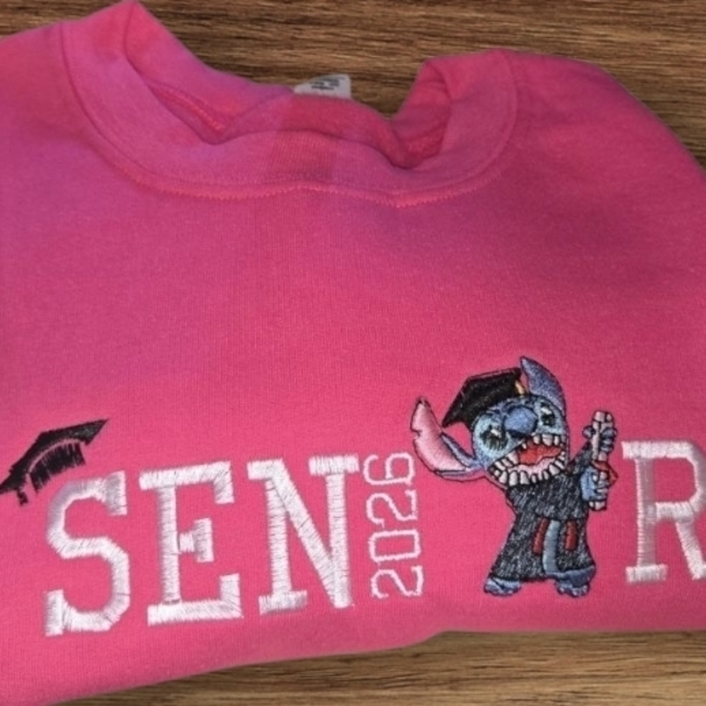 Pink Senior Kids Sweatshirt